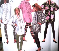 7968 LONG LS RUFFLE OR NOT SHIRT,STRETCH LEGGINGS PATTERN 12-18